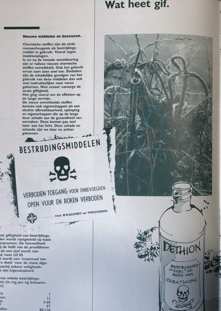 Een brochure van de Milieuraad Drenthe over bestrijdingsmiddelen en gif